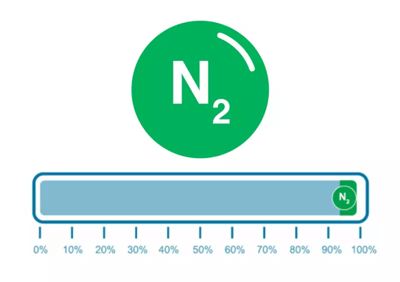 Nitrogen purity of nitrogen generator